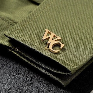 Gift for Him Personalized Cuff Links - Customized Cufflinks - Groom Wedding Cufflinks - Groomsmen gift - Initials Cufflinks