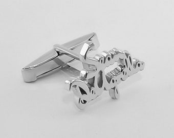 Initial Cufflink - Letters Cufflinks - Initials Cufflinks - Groom cufflinks - Groomsmen gift - Groomsmen Cufflinks - Father Gift - Cufflinks