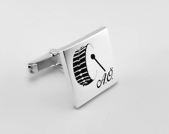 Groom cufflinks - Groomsmen gift - Groomsmen Cufflinks - Father Gift - Men Cufflinks -Initials Cufflinks - Music Cufflinks - Cufflinks