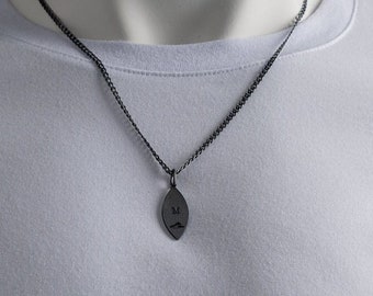 Handcrafted Surfboard Necklace with Personalized Engraving - Personalized Surfboard Pendant Necklace - Custom-Made Surfboard Charm Necklace