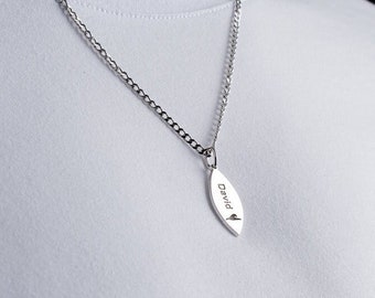 Handcrafted Surfboard Necklace with Personalized Engraving - Personalized Surfboard Pendant Necklace - Custom-Made Surfboard Charm Necklace