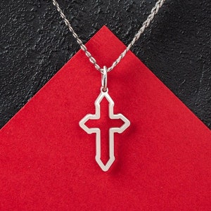 SILVER CROSS NECKLACE For Men - Black Cross Necklace - Gold Cross Necklace - Men&#39;s Cross Necklace - Corss Necklace - Colliers pour hommes
