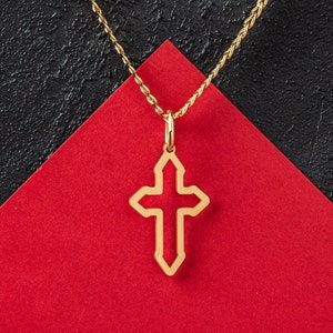 GOLD CROSS NECKLACE For Men - Black Cross Necklace - Silver  Cross Necklace - Men&#39;s Cross Necklace - Corss Necklace - Men&#39;s necklaces