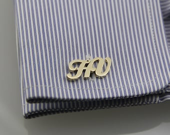 Personalized Cufflinks - Initial Cufflink - Letters Cufflinks - Groom cufflinks - Groomsmen gift - Groomsmen Cufflinks - Father Gift