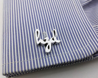 Personalized Cufflinks - Letters Cufflinks -  Initials Cufflinks - Groom cufflinks - Groomsmen gift - Groomsmen Cufflinks - Father Gift