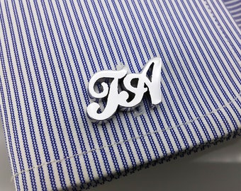 Groom Wedding Cufflinks - Letters Cufflinks - Initials Cufflinks - Groom cufflinks - Groomsmen gift - Groomsmen Cufflinks - Father Gift