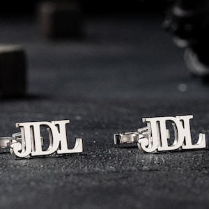 Personalized Groomsmen Cufflinks - Custom Cuff Links - Groom Wedding Cufflinks - Groomsmen gift - Initials Cufflinks - Father gift