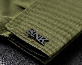 Custom Cuff Links - Personalized Name Cufflinks - Groom Wedding Cufflinks - Groomsmen gift - Initials Cufflinks - Father gift