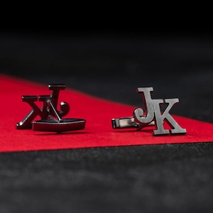 Gift for Him Personalized Cuff Links Customized Cufflinks Groom Wedding Cufflinks Groomsmen gift Initials Cufflinks image 1