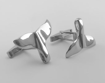 Dolphin Tail Cufflinks - Mens Gift -Wedding Cufflinks - Men Cufflinks - Groom cufflinks - Groomsmen gift - Groomsmen Cufflinks - Father Gift