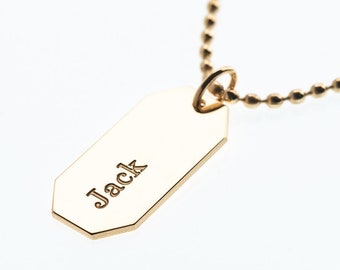 925 Sterling Silver ENGRAVED CUSTOM NECKLACE for Men - Mens Necklace - Black  Bar  Necklace - Custom Men Necklace - Men's necklaces