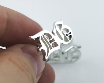 Groomsmen gift - Groomsmen Cufflinks - Initials Cufflinks - Personalized Cufflinks - Groom  Cufflinks -Letters Cufflinks - father gift