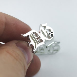 Regalo de padrinos de boda - Gemelos de padrinos de boda - Gemelos iniciales - Gemelos personalizados - Gemelos de novio - Gemelos de letras - regalo de padre