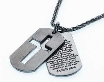 Personalisierte KREUZHALSKETTE - Herren Kreuz Halskette - Maßgeschneiderte Kreuz Halskette - Herren Halskette - Sterling Silber Zierliche Kreuz Anhänger