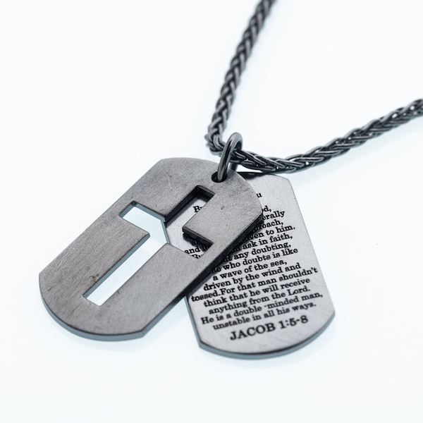 Personalisierte KREUZHALSKETTE - Herren Kreuz Halskette - Maßgeschneiderte Kreuz Halskette - Herren Halskette - Sterling Silber Zierliche Kreuz Anhänger