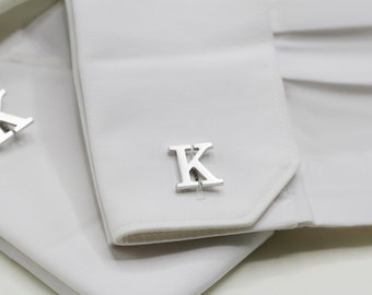 Personalized Name Cufflinks - Customized Cufflinks - Groom Wedding Cufflinks - Groomsmen gift - Initials Cufflinks - Sterling Cufflinks