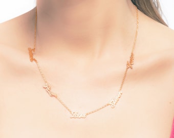 Name Necklace - Gold Name Necklace - Silver Name necklace - Personalized jewelry - Tiny Name Necklace - Personalized Bridesmaid Gift