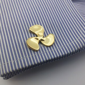 Boat Propeller Cufflinks Silver Anchor Cuff links Groom cufflinks Groomsmen gift Groomsmen Cufflinks Father Gift image 5