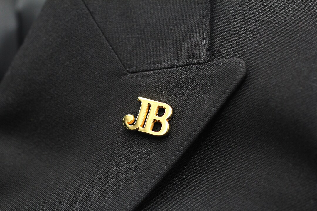 Initial Name Lapel Pin Letters Lapel Pin Custom Initials Lapel Pin Etsy