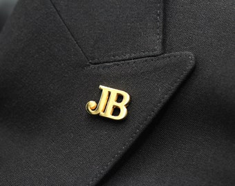 Initial Name Lapel Pin - Letters Lapel Pin - Custom Initials Lapel Pin