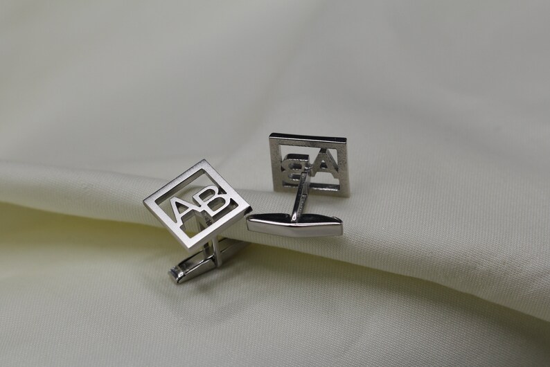 Personalized Name Cufflinks Customized Cufflinks Groom Etsy