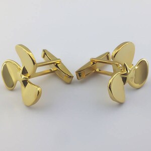 Boat Propeller Cufflinks Silver Anchor Cuff links Groom cufflinks Groomsmen gift Groomsmen Cufflinks Father Gift image 4