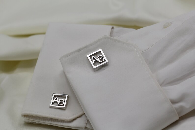 Personalized Name Cufflinks Customized Cufflinks Groom Etsy
