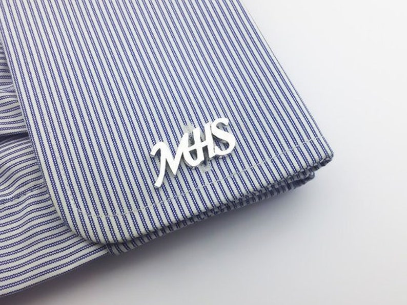 Personalized Cufflinks father gift Initial Cufflink Letters Cufflinks Groom cufflinks Groomsmen gift Groomsmen Cufflinks image 1