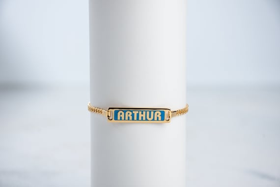 Personalized Baby ID Bracelet: Sterling Silver, Gold, Handmade
