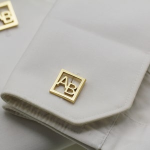 Personalized Name Cufflinks - Customized Cufflinks - Groom Wedding Cufflinks - Groomsmen gift - Initials Cufflinks - Sterling Cufflinks