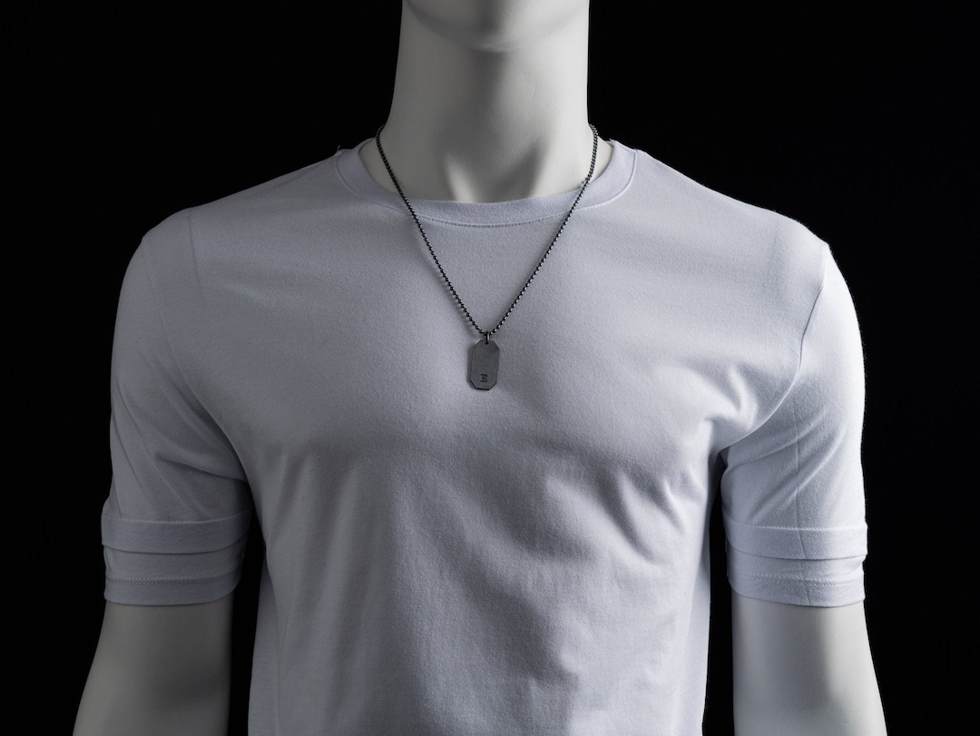 925 Sterling Silver ENGRAVED CUSTOM NECKLACE for Men Mens Necklace