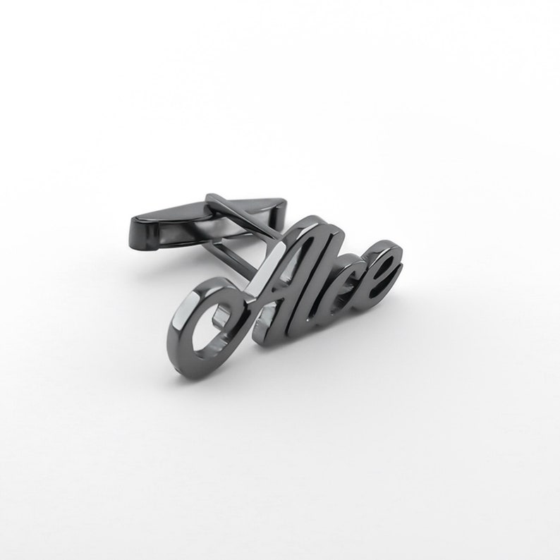 Black Cufflinks Initial Cufflink Gifts for Him Engraved Cufflinks Personalized Cufflink Gift for Men Personalized Cufflinks