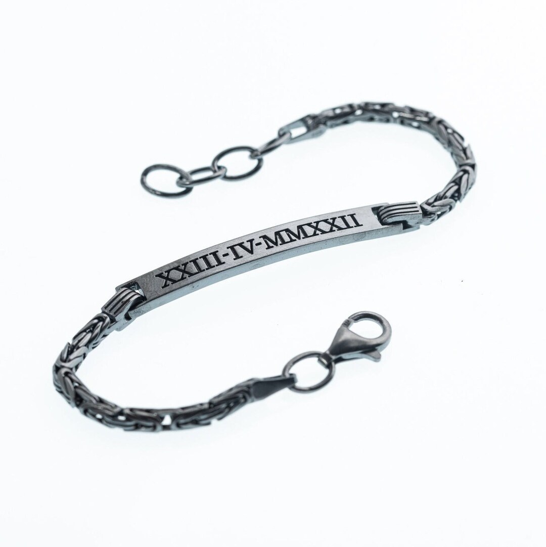 Bracciale A Catena Bizantina In Acciaio Inossidabile - Foto 1