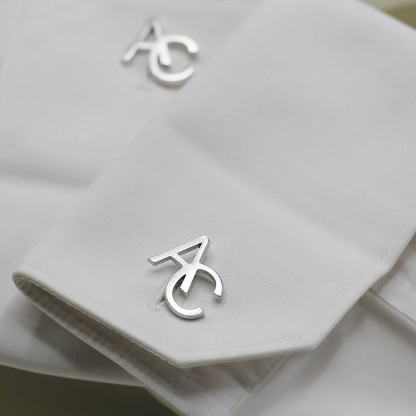 Manschettenknöpfe personalisiert - Manschettenknöpfe personalisiert - Hochzeit Manschettenknöpfe - Groomsmen Geschenk - Initialen Manschettenknöpfe - Sterling Manschettenknöpfe