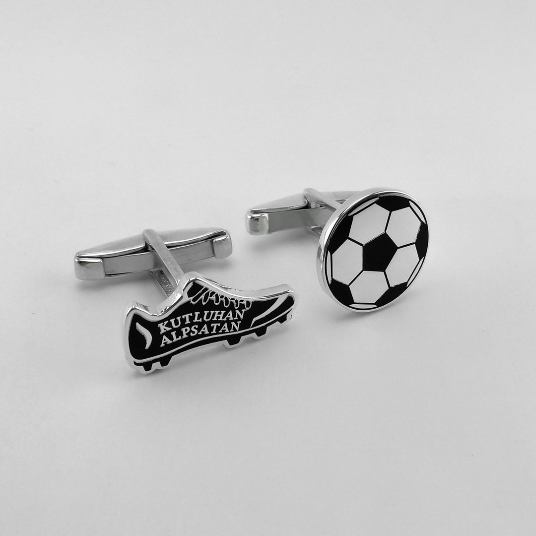 Soccer Ball Cufflinks Soccer Shoes Cufflinks Personalized Cufflinks