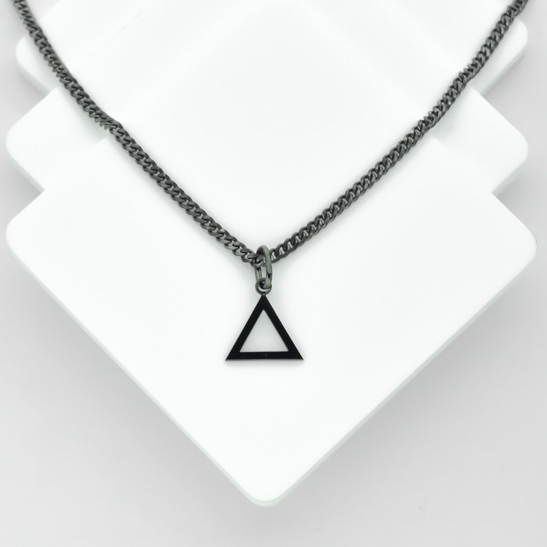 Men's Triangle Necklace Custom Men Necklace Mens Etsy