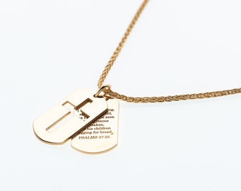 Personalized CROSS NECKLACE - Men's Cross Necklace - Customized Cross Necklace - Mens Necklace - Sterling Silver Dainty Cross Pendant