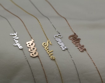 Sterling Silver Name Necklace • Perfect Gift for Her • Custom Name Necklace • Personalized Gift • Minimalist Name Necklace • Christmas Gifts