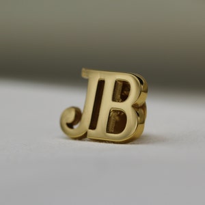 Pin de solapa con nombre inicial - Pin de solapa con letras - Pin de solapa con iniciales personalizado