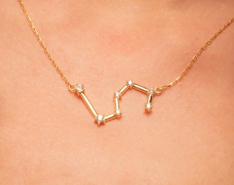 Constellation Necklace • Zodiac Necklace • Astrology Sign Necklace • Celestial Personalized Jewelry • Birthday Gift for Her