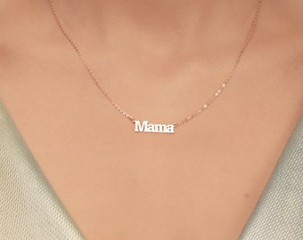 Dainty Mama Necklace - Gold Name Necklace - Silver Name necklace - Personalized jewelry - Personalized Necklace - Bridesmaid Gift