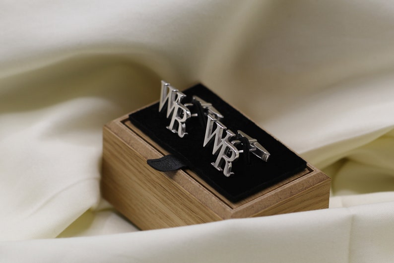 Personalized Name Cufflinks Customized Cufflinks Groom image 6