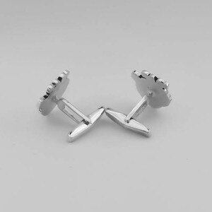 Heart Cufflinks Men's Cufflinks Groom cufflinks Groomsmen gift Groomsmen Cufflinks Father Gift Cufflinks Heart Cufflink image 4