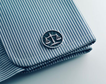 Symbol of justice - Scales of Justice - Symbol cufflink - Groom cufflinks - Groomsmen gift - Groomsmen Cufflinks - Father Gift