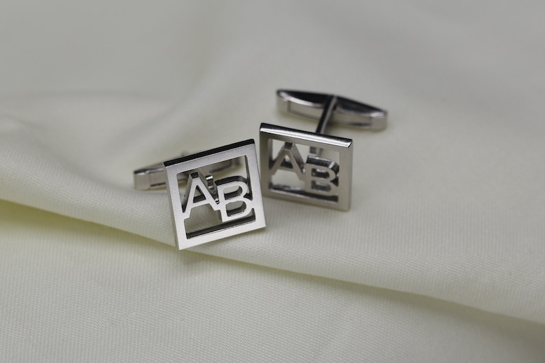 Personalized Name Cufflinks Customized Cufflinks Groom Etsy