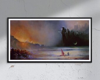 Kunstdruck auf Papier, Wanddekoration Akt der Bescheidenheit von Mariusz Lewandowski 120 x 60 cm modernes, abstraktes Bild