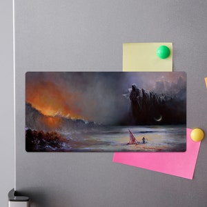 Decorative magnet for fridge  - &quot;Act of humility&quot; home or office decoration by Mariusz Lewandowski, goth, metal, fantasy, surreal, dark