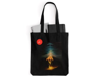 Baumwolltasche mit Fourth Dimension - surreales Gemälde von Mariusz Lewandowski auf Shopper, perfekt für Shopping, Fitnessstudio, Schule, Gothic-Stil