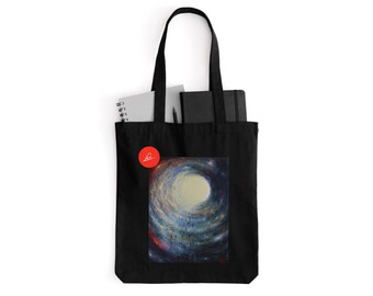Baumwolltasche mit Eternal Walker - surreales Gemälde von Mariusz Lewandowski auf Shopper, perfekt für Shopping, Fitnessstudio, Schule, Gothic-Stil