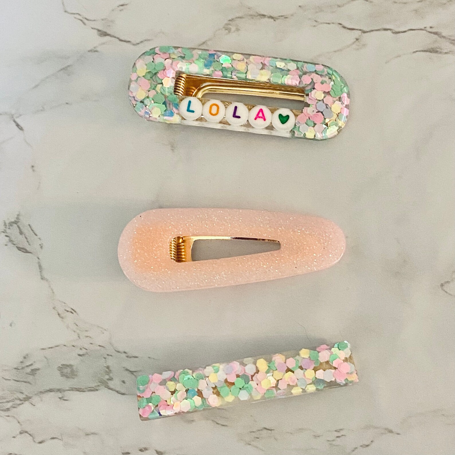 Custom Name Hair Clip Personalized Hair Clip Resin Hair Etsy Polska